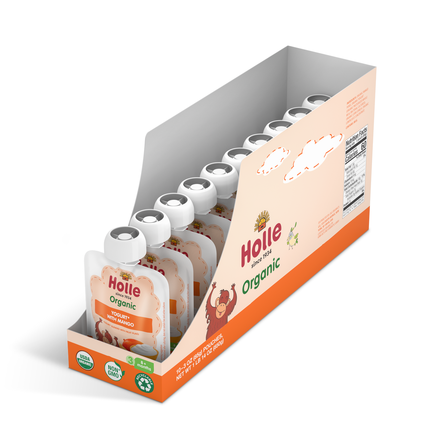 Holle Organic Yogurt Pouches - Mango