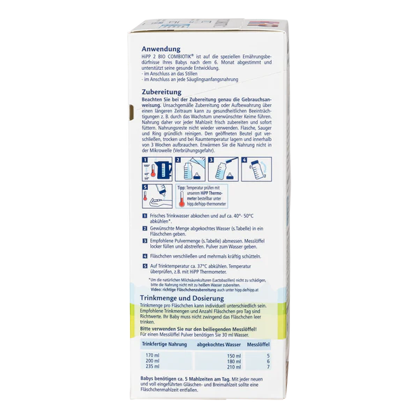 HiPP Bio Combiotik Stage 2 German Organic Formula (600g) (Damaged)