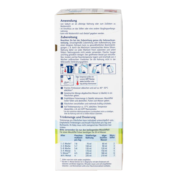 HiPP Bio Combiotik Stage PRE German Organic Formula (600g)