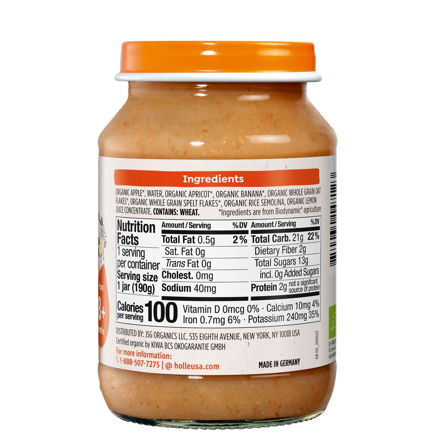 Holle Baby Food Jars - Mixed Fruit with Muesli - 6 Jars