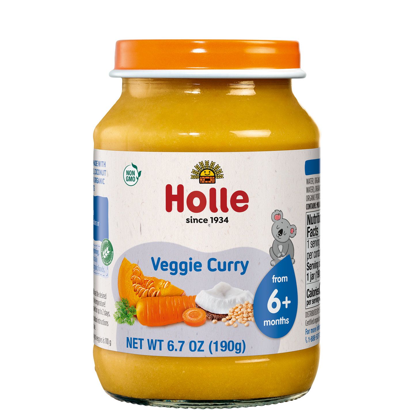Holle Baby Food Jars - Veggie Curry - 6 Jars