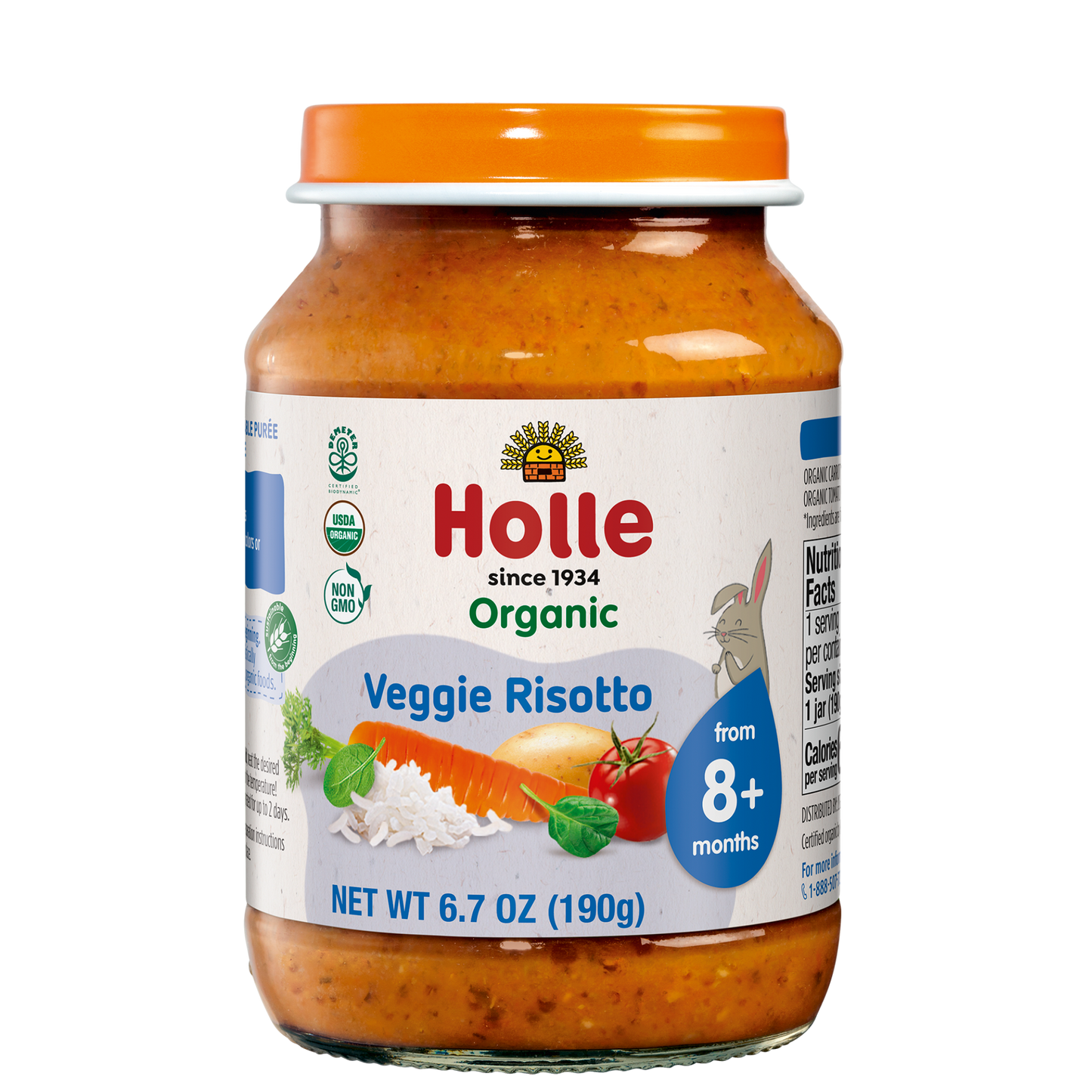 Holle Baby Food Jars - Veggie Risotto - 6 Jars