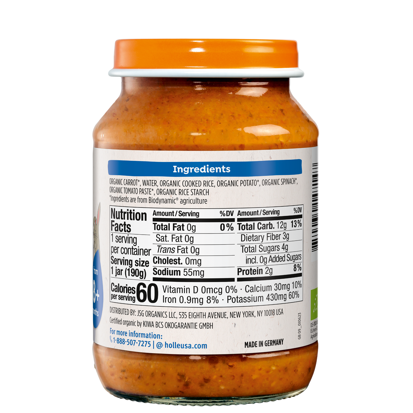 Holle Baby Food Jars - Veggie Risotto - 6 Jars
