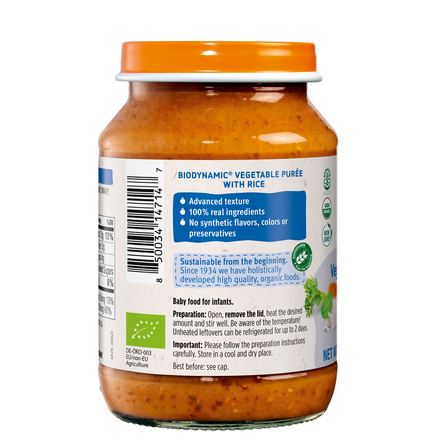 Holle Baby Food Jars - Veggie Risotto - 6 Jars