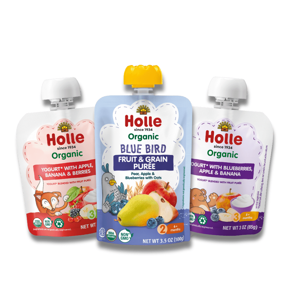 Berries Bundle: Apples, Banana & Berries Yogurt, Blueberries, Apple, Banana Yogurt, and Blue Bird