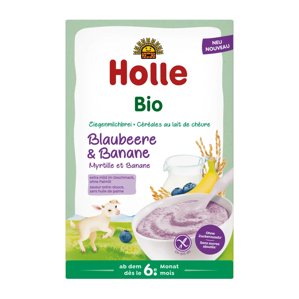 Holle Goat's Milk Porridge Blueberry & Banana 200g (7oz)