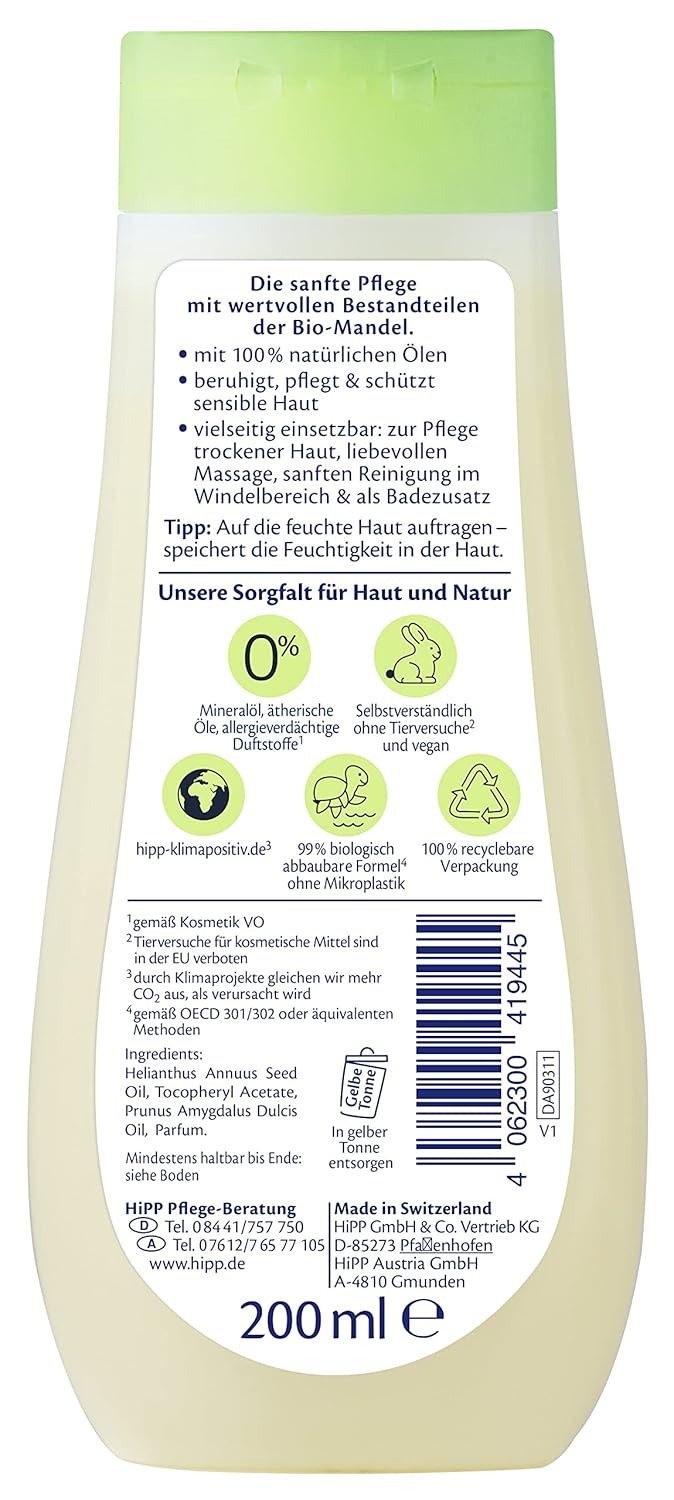 HiPP Babysanft Care Oil Pelegeol 200ml