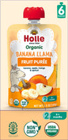 Holle Baby Food Pouches - Organic Fruit Puree - Banana Llama