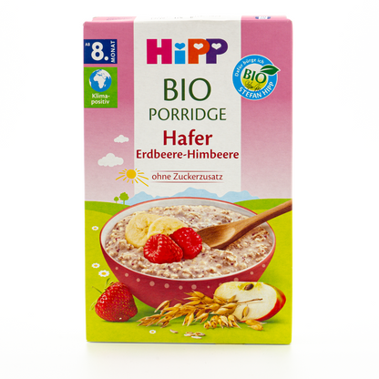 HiPP Organic Porridge - Oat Strawberry-Raspberry (8+ Months) - 250g