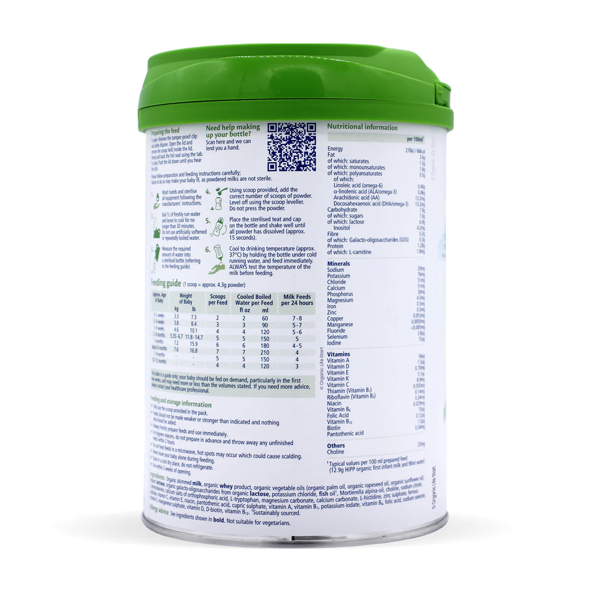 Hipp UK Stage 1 Organic Infant Formula (800g)