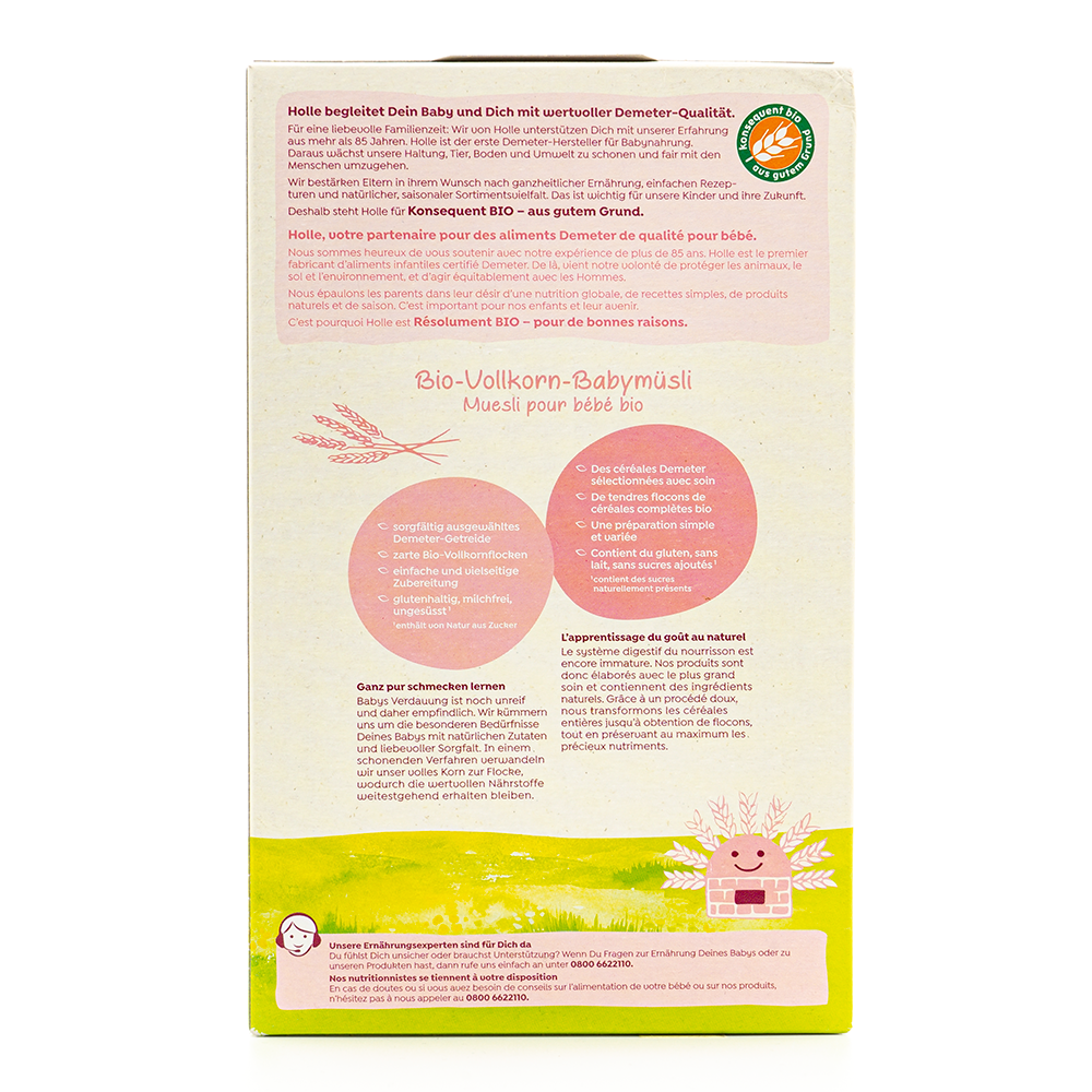 Holle Organic Baby Muesli Porridge (6+ Months) - 250g