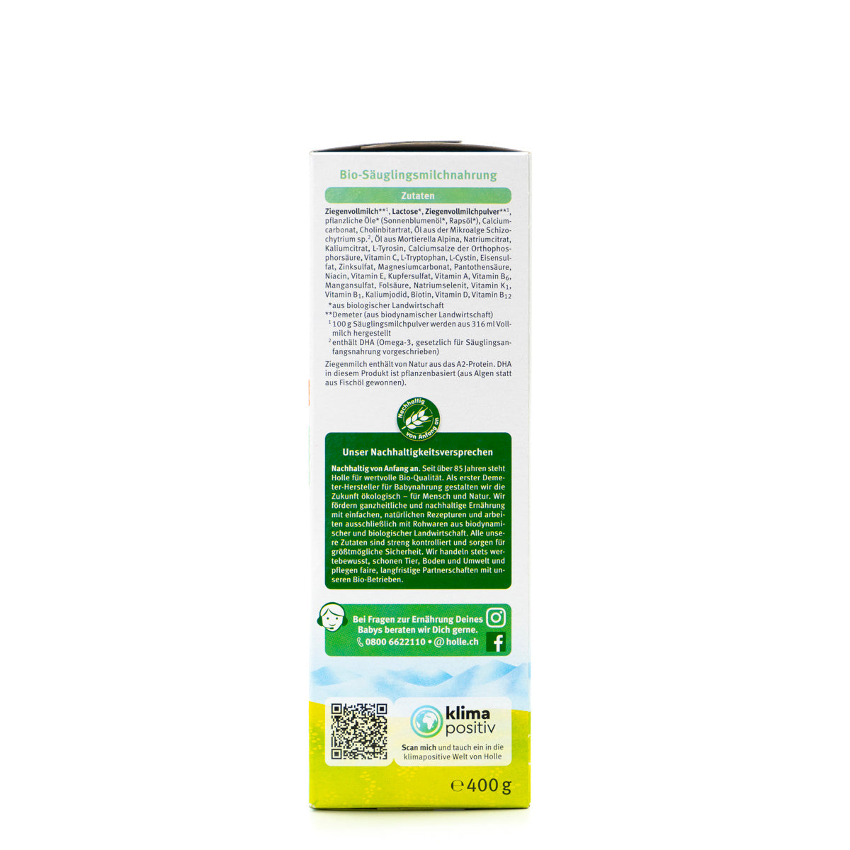 Holle Goat Stage Pre (0+ Months) Milk Formula (400g)