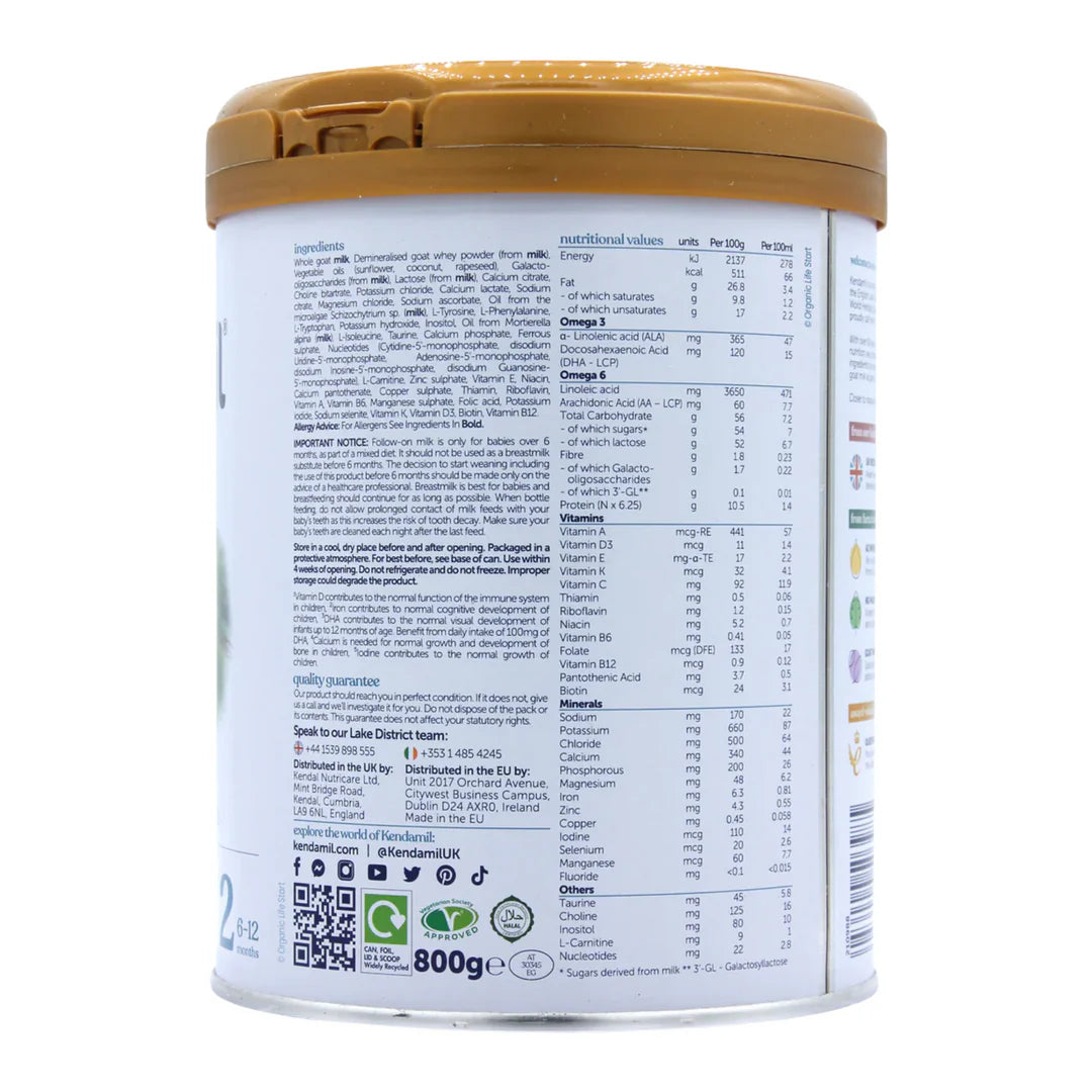 Kendamil Goat Milk Infant Formula – Stage 2 800g, (6-12 Months)