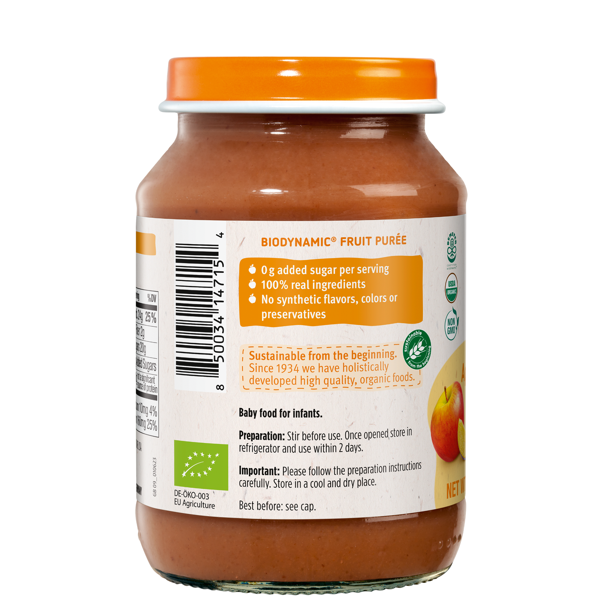 Holle Baby Food Jars - Apple & Plum - 6 Jars