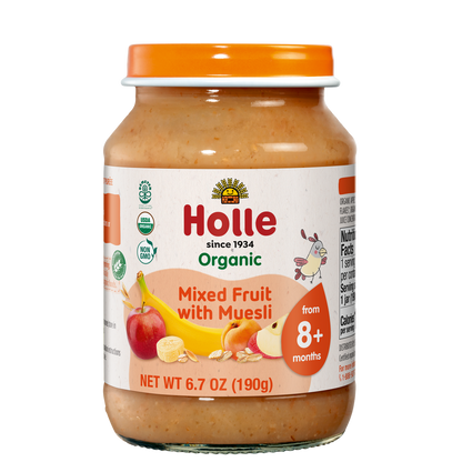 Holle Baby Food Jars - Mixed Fruit with Muesli - 6 Jars