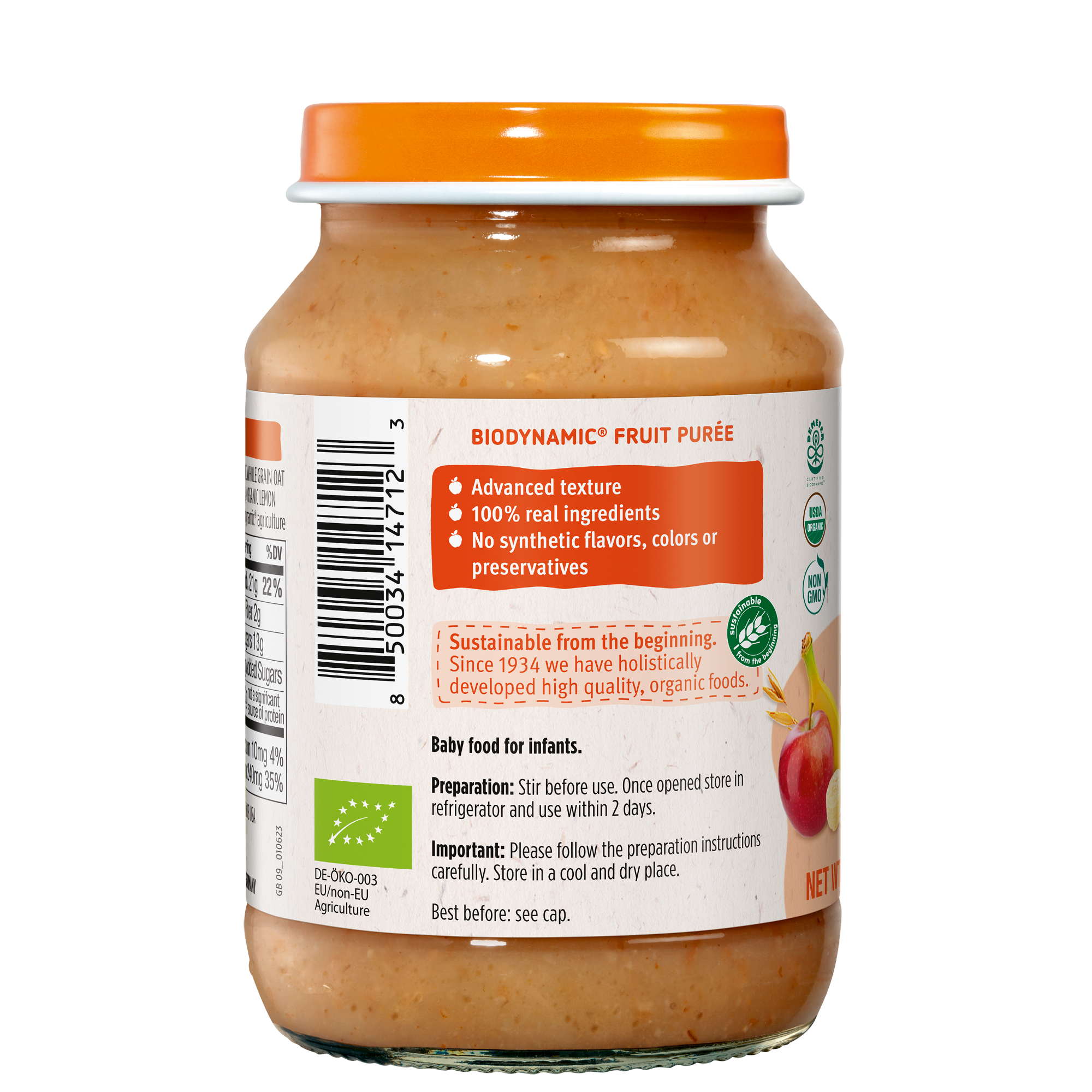 Holle Baby Food Jars - Mixed Fruit with Muesli - 6 Jars