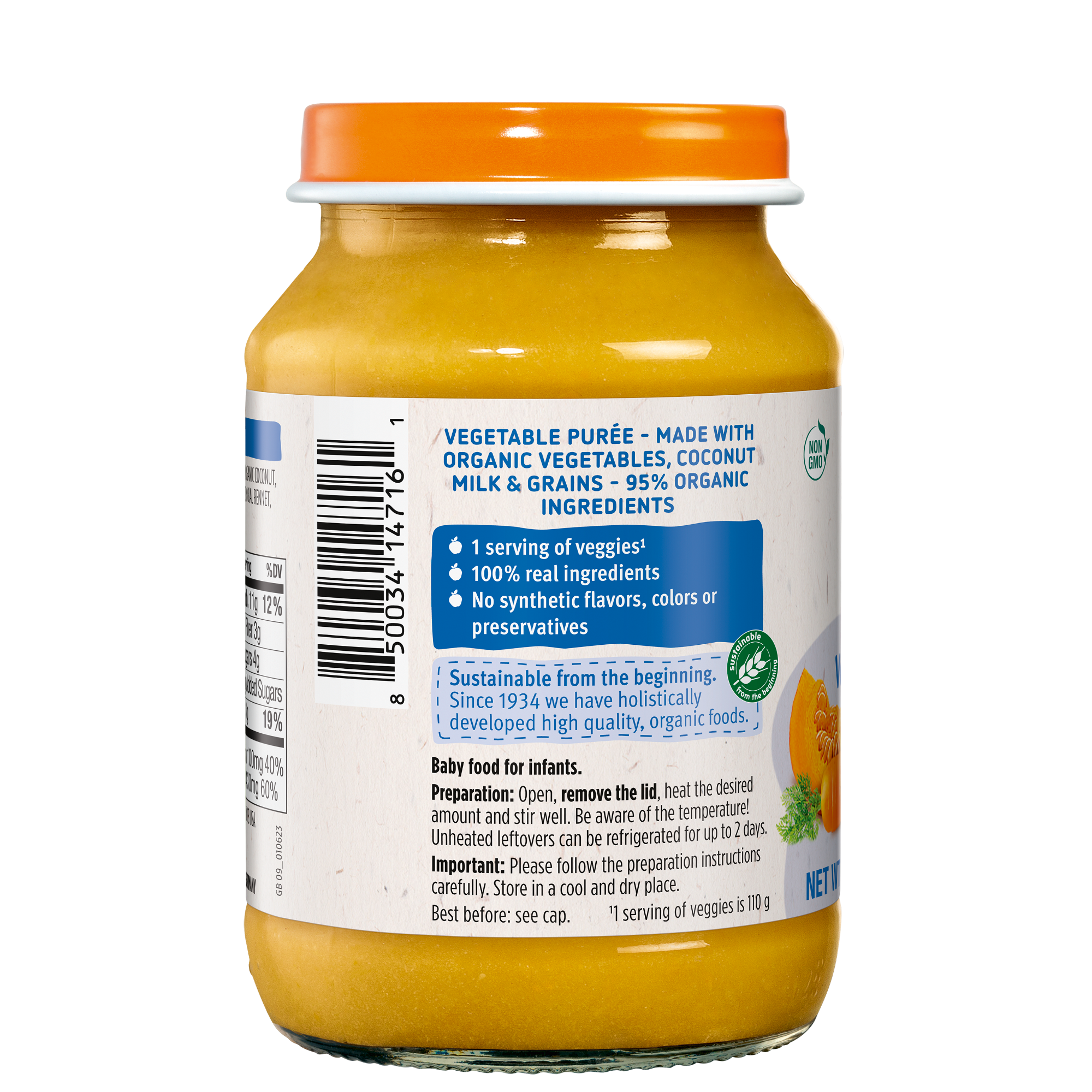 Holle Baby Food Jars - Veggie Curry - 6 Jars