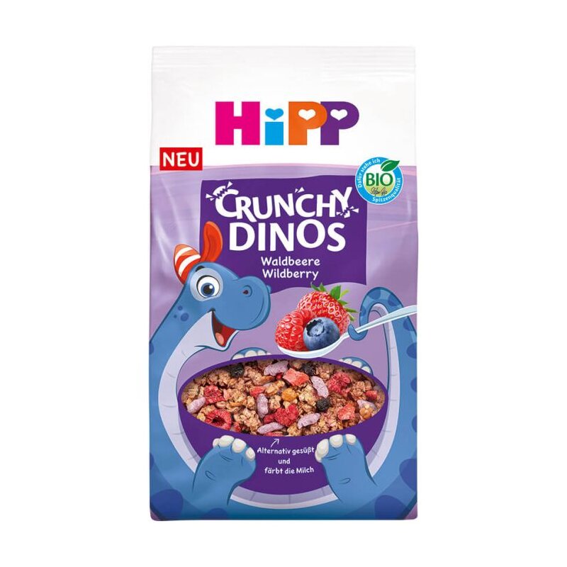 HiPP Crunchy Dinos Wildberry Cereal - 300g