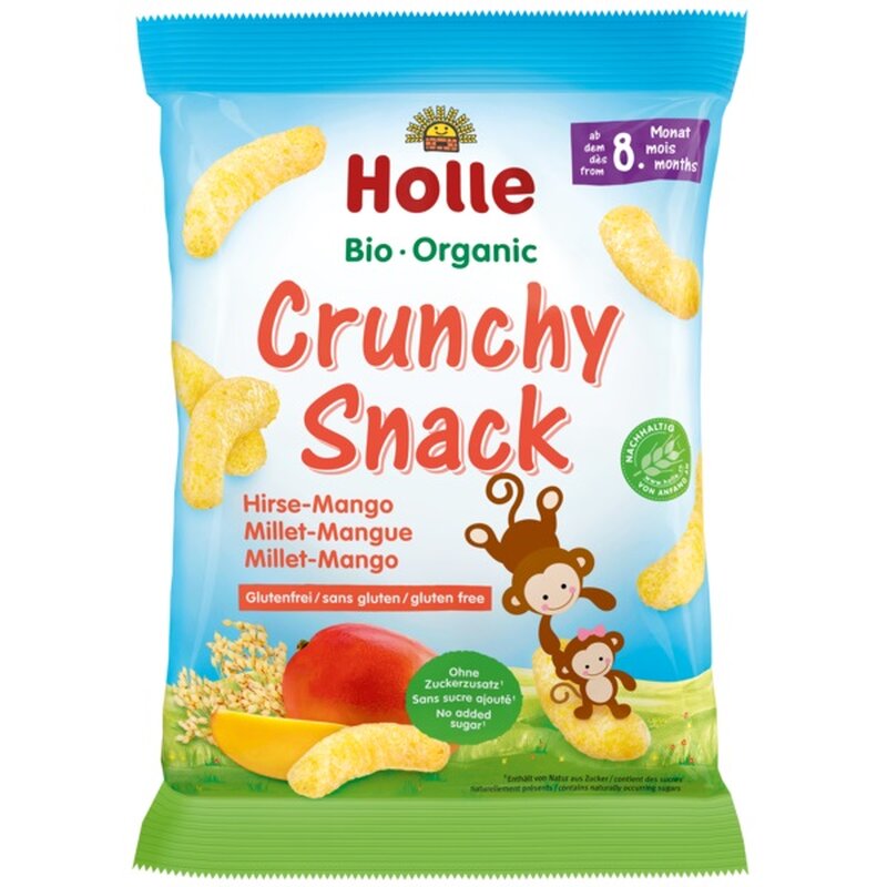 Holle Snack - Mango & Millet Crunchy Baby Puffs (8+ Months), 25g